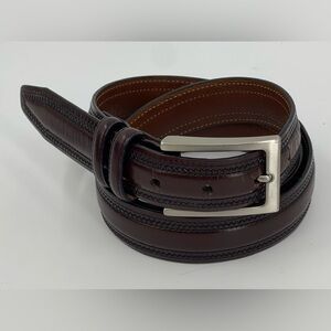 Johnston & Murphy Brown Anilin Kipskin Shoulder Leather Belt 44706 Men's Size 40